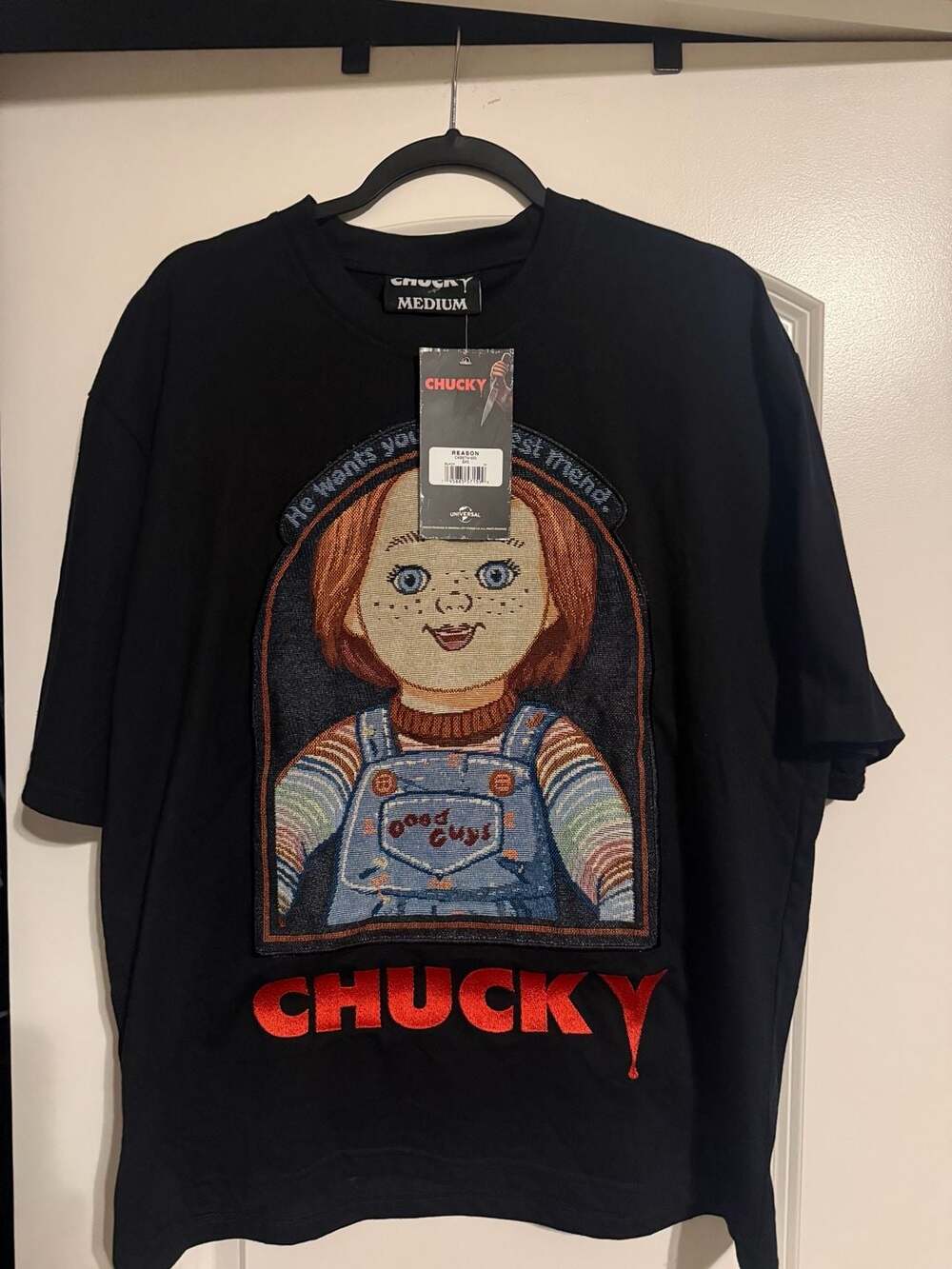 Chucky 'He wants you for a best friend' Woven Patch T-Shirt